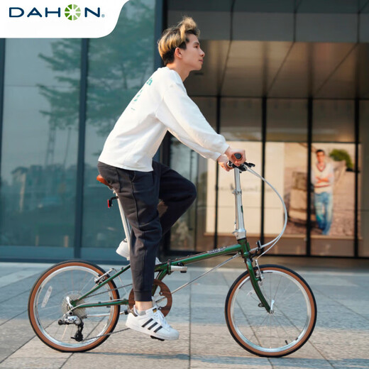 Dahang 20-inch D10 variable speed folding bicycle adult male and female student retro bicycle pomegranate red 20 inches_20 inches