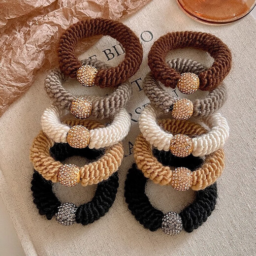 Maillard thickening does not hurt the hair, high ponytail hair tie, women's rubber band, high elasticity, durability, high-end sense, autumn and winter hair rope, special offer, full set of 5 pieces, special for tying up hair.