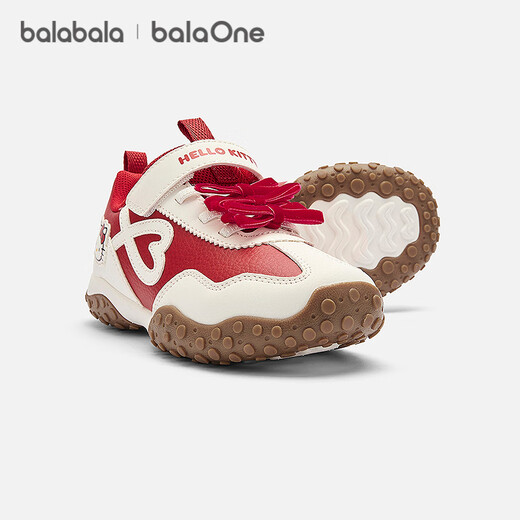 Balabala Sanrio IP children's shoes children's jogging shoes girls 2026 new spring and autumn sports shoes red new year sweet