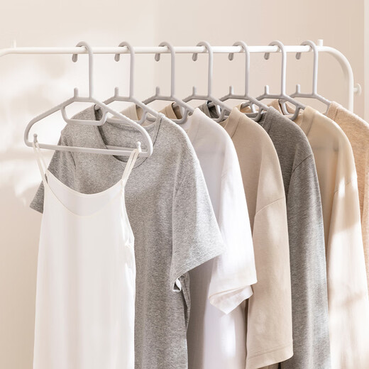 One s Member Seamless Clothes Drying Rack Clothes Anti-slip Clothes Support Wet and Dry Clothes Drying Artifact 10 Count Gray