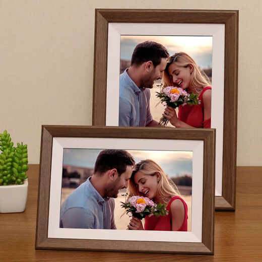 爱国者（aigo）智能数码相框10.1英寸轻奢app传输照片云分享免洗DP10Pro DP10pro橡木色【APP可远程传输】 标配【内置16G内存】