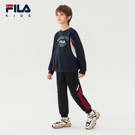 FILA Fei Nuan function FILA children's sweatshirt 2025 winter men's and large children's fleece tops