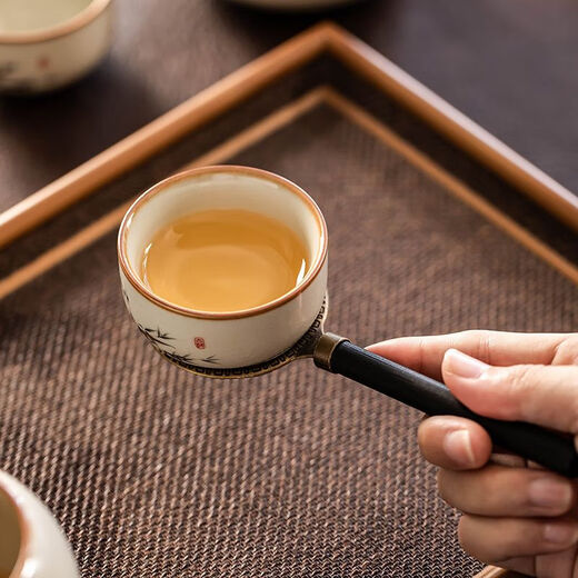 Nitu Ru Kiln Tea Ceremony Six Gentlemen Tea Clips Tea Pens Teaspoon Tea Knife Accessories Tea Supplies Six-piece Set Tools Ru Kiln Fuzhu Six Gentlemen