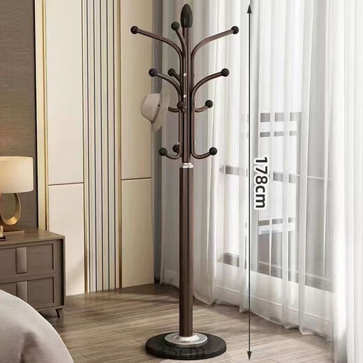 Fantasy European light luxury coat rack marble floor-standing clothes hanger bedroom living room iron simple vertical hanging bag ancient brown thickened marble chassis load-bearing 120 Jin Jin equals 0.5 kg 10-year warranty Big promotion now 00 07 19