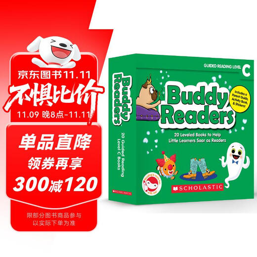 学乐点读版 Buddy Readers C 巴蒂小读者20册赠音频导读课 趣味性故事零基础英语启蒙分级阅读读物 0-6岁 英文原版美国学乐出版社