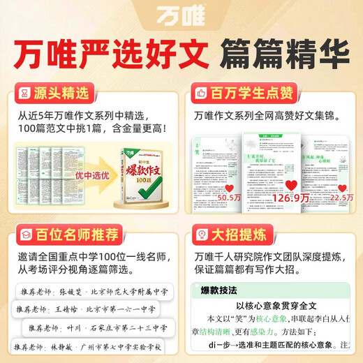 2026 Wanwei High School Entrance Examination Junior High School Students’ Popular Essays 100 High-Scoring Sample Essay Materials Collection