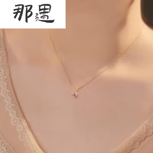 Nayu Tanzanite Necklace Retro Natural Moonstone Women's Silver Light Luxury Niche Design Exquisite Clavicle Chain Gift Blue Tanzanite Model