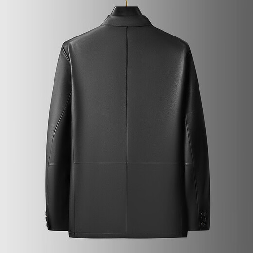 BOSS genuine leather suit jacket for men 2025 new autumn and winter imported sheepskin black casual suit leather jacket black 4XL 195