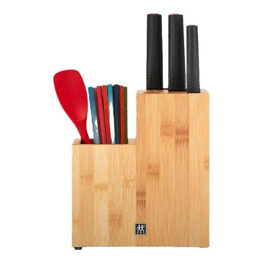 ZWILLING Feel Series Ensemble de Couteaux Couteau de Cuisine Couteau à Fruits Couteau à Trancher Polyvalent Couteau à Viande Baguettes Spatule en Silicone Yifengshun Ensemble de Couteaux 11 Pièces