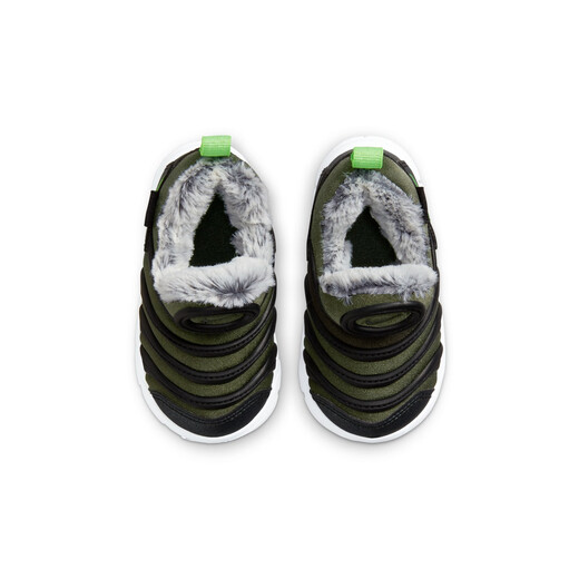 Nike (NIKE) caterpillar baby plush sneakers for boys and girls in winter, lightweight soft sole slip-ons NIKE DO5888