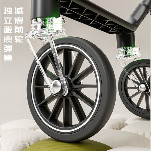 Jingwu baby stroller can sit and lie down for 0-6 years old, 3-pocket stroller, foldable, shock-absorbing baby stroller, lightweight, olive green, one-click closing + two-way push + mosquito net + gift bag. If you don’t know how to choose, just choose Jingwu Selection