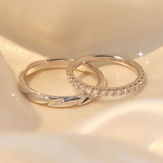 MZMZ platinum ring pt950 platinum knot engagement couple ring Valentine's Day birthday gift for girlfriend and wife when/next day delivery - light luxury couple ring