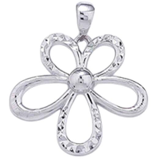 CHINA GOLD Platinum Solid Colorful Gesang Flower Pendant About 3.23g