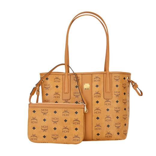 MCM LIZ small mother-in-law tote bag shoulder hand shopping bag cognac color gift