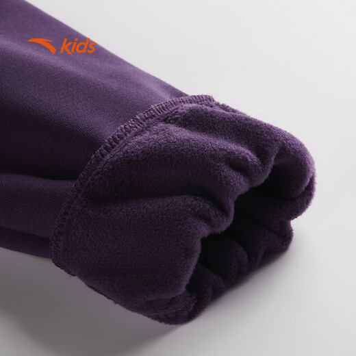 ANTA children's sweatshirt plus velvet to keep warm for older boys 2025 winter sweatshirt sports knitted hooded pullover 352541731