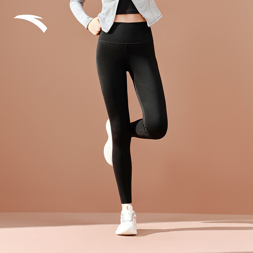 ANTA Thin Velvet丨Shark Yoga Pants Women's New Winter High Waist Hip Lift Slimming Windproof Warm Leggings Trousers