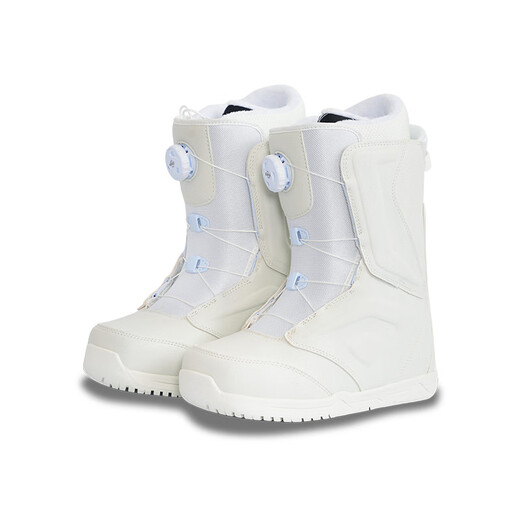 SUSIEBAY quick wear snowboard shoes for men and women with smooth flat pattern for beginners adult non-slip warm ski equipment ski boots white 40