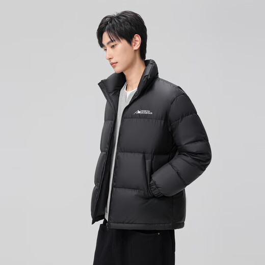 Новый универсальный модный повседневный мужской и женский короткий пуховик с косым карманом и воротником-стойкой от Xue Zhongfei, черный L 175/92A