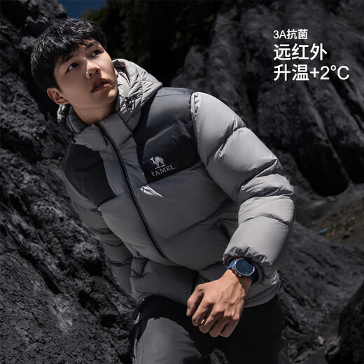 Camel (CAMEL) outdoor down jacket thickened and warm in winter for men and women, windproof and water-repellent graphene bread jacket