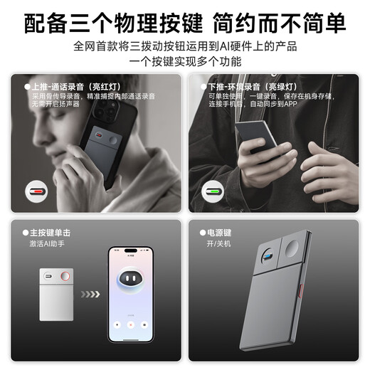 WITCEO AI Voice Recorder Converts Meeting Minutes to Text, Recording Artifact Professional Recording Equipment Plaud Note Same AI Smart Recording Machine Student Recording Recorder Portable AI Business Companion Starter Member