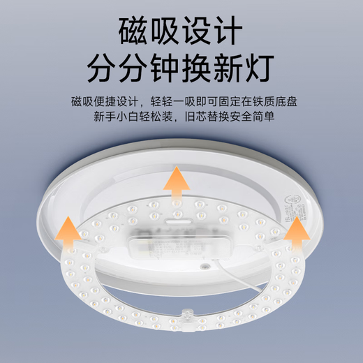 Foshan Lighting (FSL) led ceiling lamp wick replacement magnetic lamp plate patch modification lamp panel energy-saving round lamp 24w positive white light