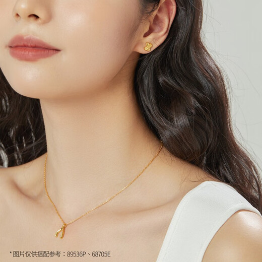 Chow Sang Sang Gold Earrings Pure Gold Sparkling Sand X-Shaped Earrings Pair of Gold Earrings for Women 68705E Pricing