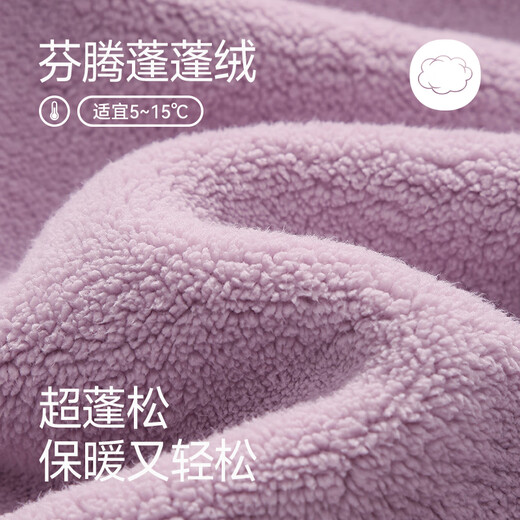 Fenton fluffy couple pajamas autumn and winter new warm anti-static coral velvet large size can be worn outside home clothes set