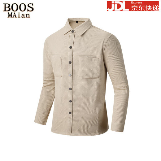 BOSS counter men's jacket 2025 autumn and winter new style middle-aged men's jacket solid color casual top men black 4XL (recommended 185-200Jin Jin equals 0.5 kg)