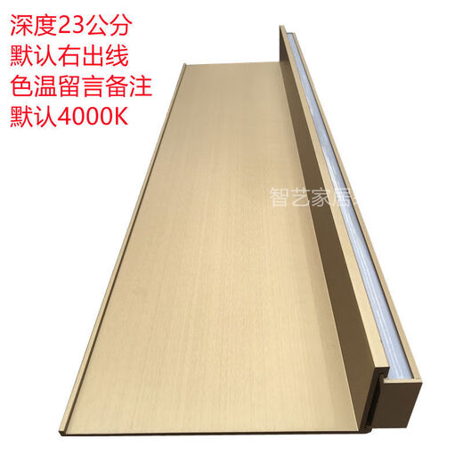 Yusenyi aluminum alloy storage rack with built-in light-emitting LED with light partition shelf wall-mounted metal storage board simple bookshelf matte black length 180m built-in transformer 00