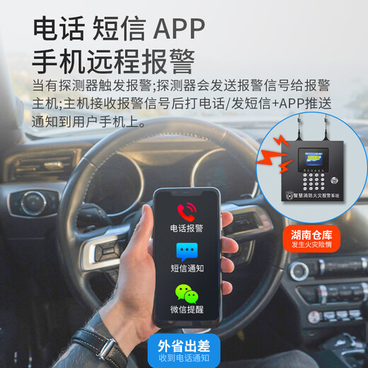 Gangqi Fire Fighting Special Full 4G Wireless Smoke Alarm System Internet of Things Connection Mobile Phone Remote Notification Smoke Alarm Fire Detection Home Warehouse Hotel Battery Smoke Detector