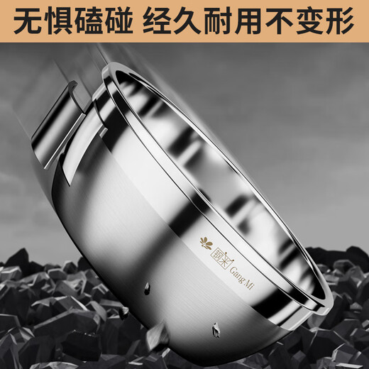 Fat Donglai's same style stainless steel soup basin, vegetable basin, egg beater basin, kitchen large, small and basin, thickened food-grade cooking basin, 20cm extra thick solid basin