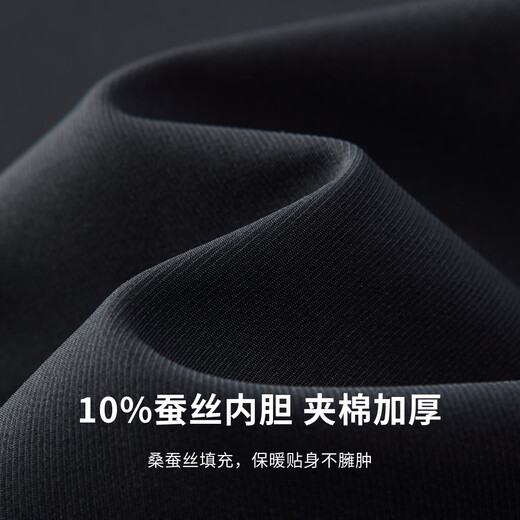 Shanshan (FIRS) Mulberry Silk Liner Men's Autumn and Winter Cotton Lapel Embossed Thickened Warm and Close-fitting Business Casual Jacket