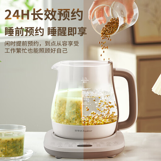 Royalstar Health Pot Kettle Fully Automatic 316 Constant Temperature Kettle 24h Constant Temperature Multi-Function Electric Kettle 1.7L Flower Teapot Tea Maker with Filter YSH1759Y (316L)
