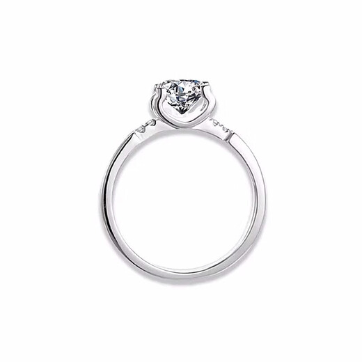 I Do platinum PT950 diamond ring 1 carat micro-paved bull head cultured diamond proposal engagement diamond ring gift for girlfriend micro-paved bull head 50-point diamond size 8