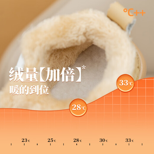 YEEHOO FASHION British baby winter plus velvet snow boots 12 years old non-slip toddler shoes apricot 22