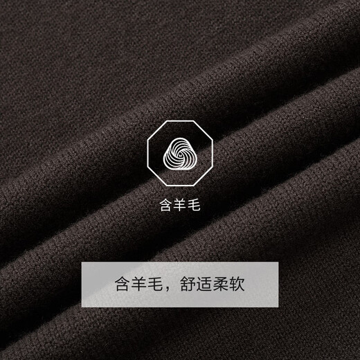 Jiumuwang Shopping Mall Same Style 80% Wool Men's Cardigan Sweater Men's 25 Spring and Winter New Style Fashionable and Comfortable Round Neck Sweater Fashion Edition + Coffee + JY1DV50819 M 170/92A(48)