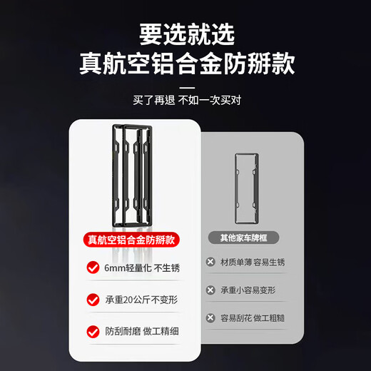 Beifote New Traffic Regulations License Plate Frame Thickened Aluminum Alloy License Plate Frame Car Plate Protector License Plate Frame Blue License Pair