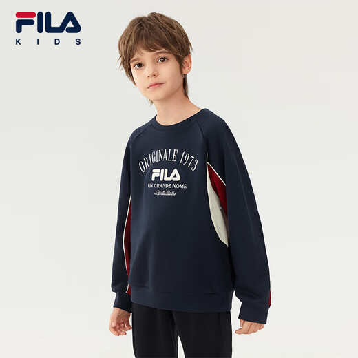 FILA Fei Nuan function FILA children's sweatshirt 2025 winter men's and large children's fleece tops