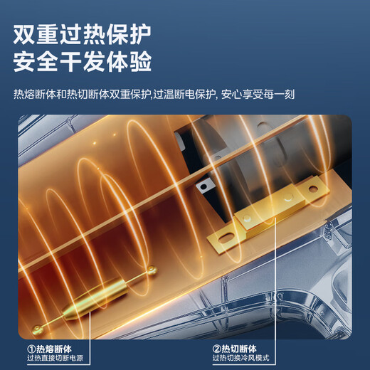 Midea 100 million negative ion hair dryer home/hair salon hair dryer 2200W high power hair care hair dryer FJ100 white barber shop styling professional salon grade