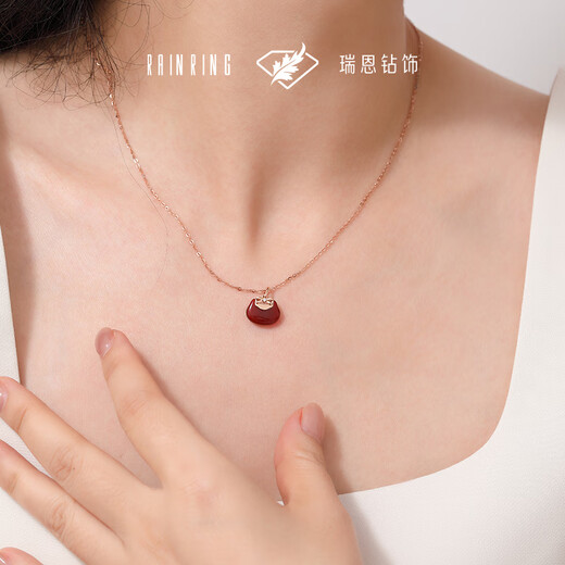 Ryan Paris Sunset 18K gold onyx inlaid diamond pendant birthday gift for girlfriend