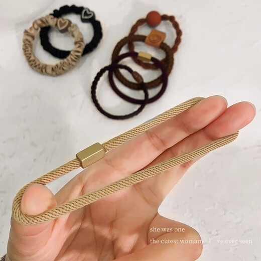 40-piece set of hair ties, high-elasticity and durable rubber bands for women, simple temperament, high ponytail hair rope, high-end headband, 40-piece set, one set can be used for 3 years