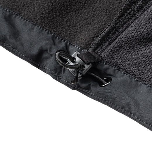 Mammoth (MAMMUT) Fleece Clion Men's and Women's Outdoor Windproof Warm Casual Jacket Jacket Embroidered Label Soft Shell Black Red Label S