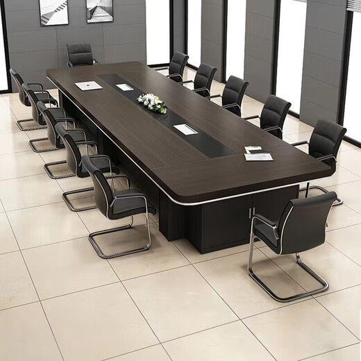 Office conference table long table office table and chair combination modern simple negotiation training long table rectangular strip 2.0m conference table