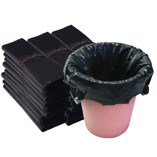 Garbage bag household portable thickened large black kitchen plastic bag affordable rack accessories Portable garbage bag-46*60-20 pieces/roll-black 3 rolls