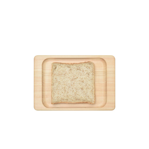 Frost mountain cypress tray Japanese style bread toast breakfast tray afternoon tea cake dessert tray for one person solid wood saucer length 22*width 15*height 1.7cm