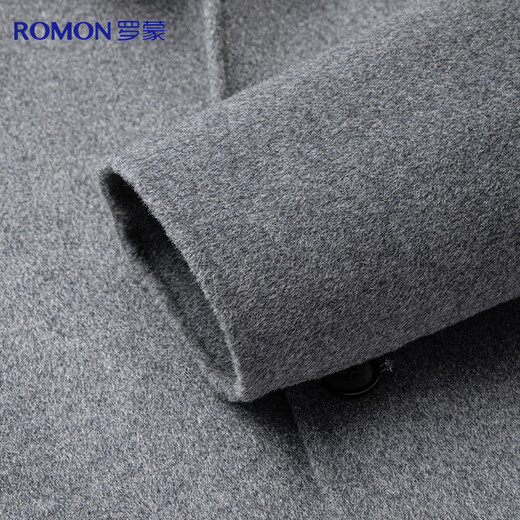 Romon Sheep Wool Double-sided Woolen Wool Coat Men's Autumn and Winter Mid-Length Casual Woolen Windbreaker Men's Jacket