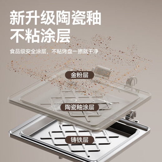 FRUNUTS sandwich breakfast machine, edge press, multi-functional household small toaster, waffle maker, toaster, white, upgraded coating, ceramic