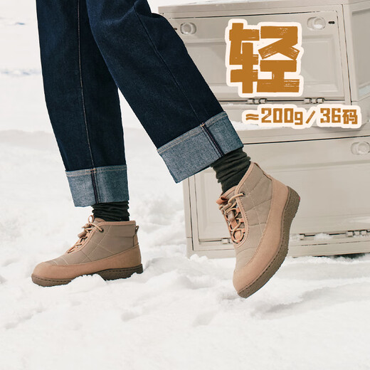 Pansy Japanese snow boots women's shoes wool short boots cotton shoes velvet thickened 3M Thinsulate non-slip comfortable shoes warm 4127 Wolf Brown 38