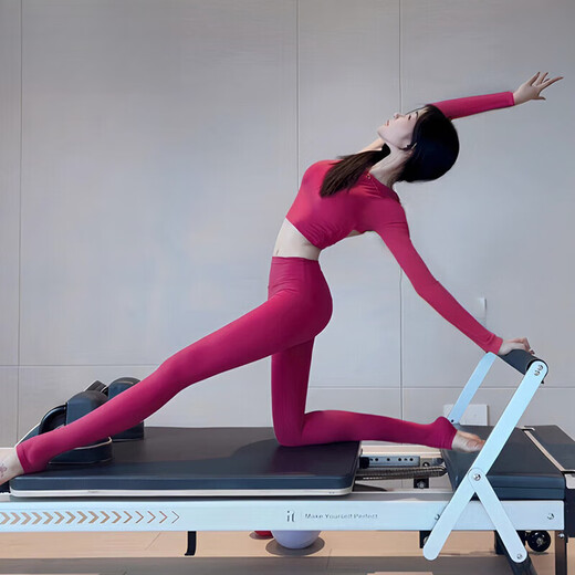 Kangaroo (DAISHU) yoga clothing suit for women 2025 new high-end long-sleeved fitness clothing autumn and winter Pilates training clothing sports top suit black top + black pants XL (118-130Jin Jin equals 0.5 kg)