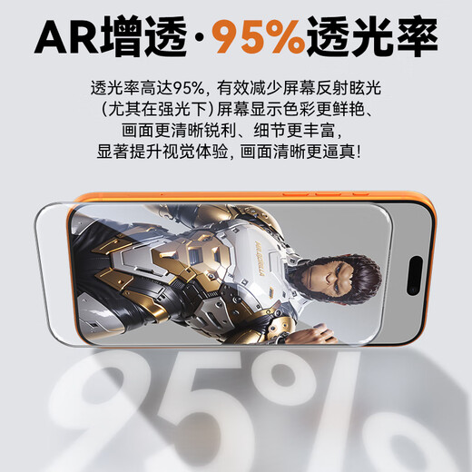 BLUEO is suitable for Apple 17Promax tempered film iPhone17promax mobile phone film dust-free warehouse AR anti-reflective high-definition transparent anti-fall anti-fingerprint mobile phone protective film